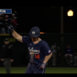 Auburn's Cade Belyeu circles the bases.